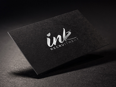 Ink Recruitment mockup business card ink logo