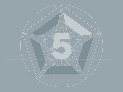 S5 Blueprint geometry logo sketch