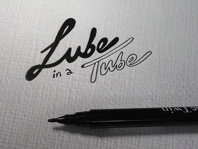 Lube Logo Ink 01 identity lettering sketch typographic