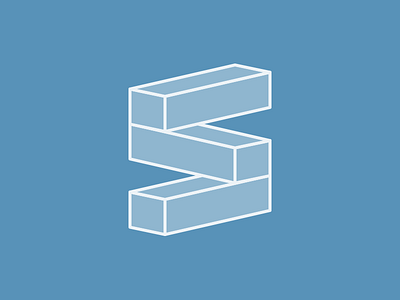 Stacked S blocks identity logo