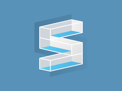 Stacked S 02 blocks identity logo