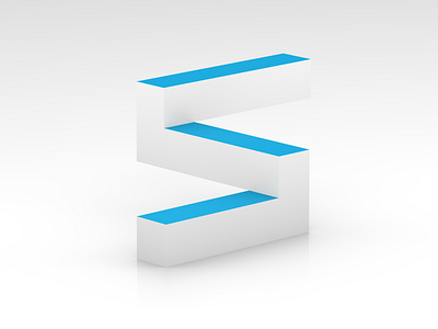 Stacked S 03.2 3d logo mockup