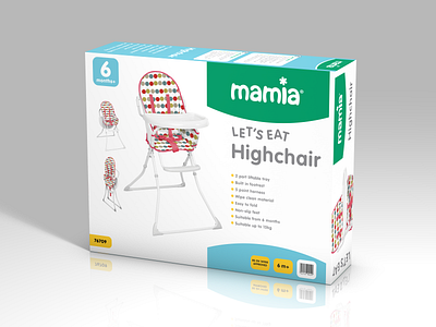 Highchair Packaging 02 3d mockup packaging