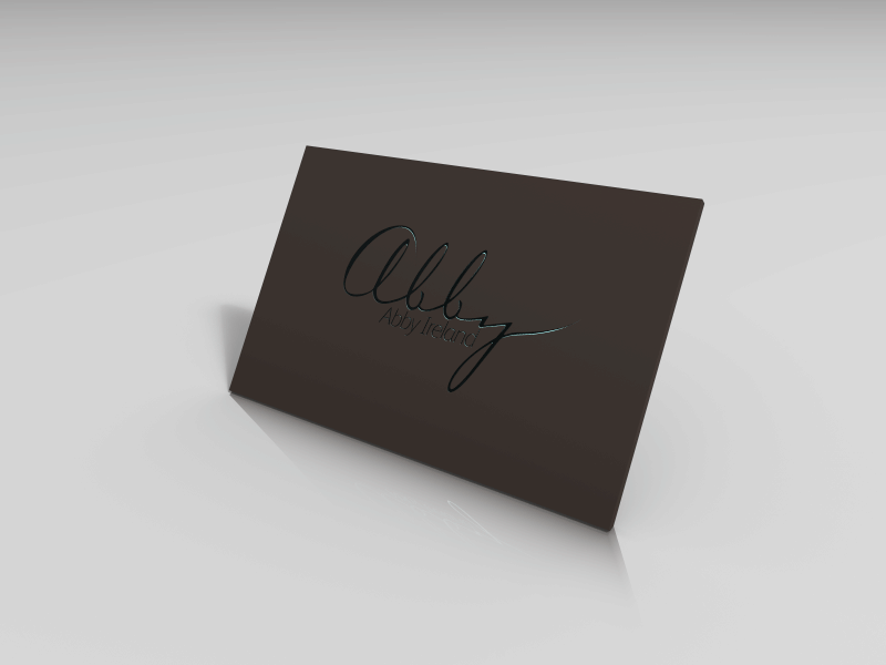 Abby Foiled Card Gif 3d animated business card foil block gif