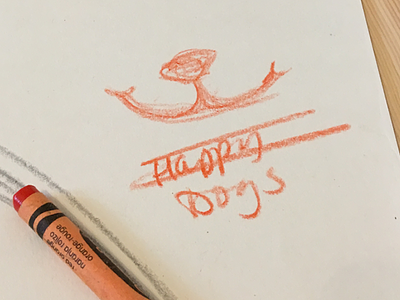 Happy Dog People dog identity logo people sketch