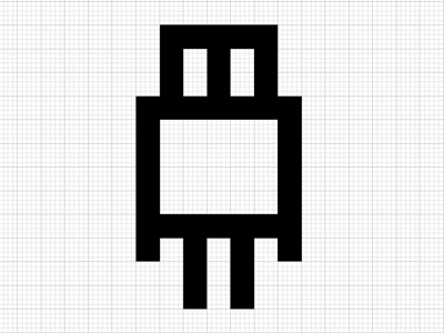 Matt Appleton Logo MATTbot Fill branding identity logo robot wireframe
