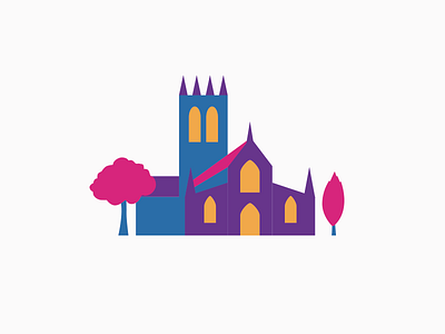 Doncaster Minster abstract architecture building church illustration
