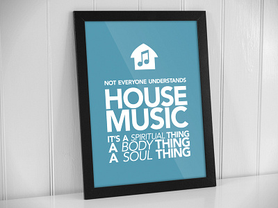 House Music poster mockup art design house music poster typographic