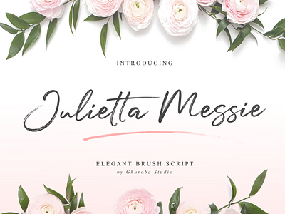 Julietta Messie | Elegant Brush Script branding brush script design fonts handwritten invitation logo typeface typography