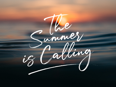 The Summer is Calling (Julietta Messie) brush script design handwritten typography