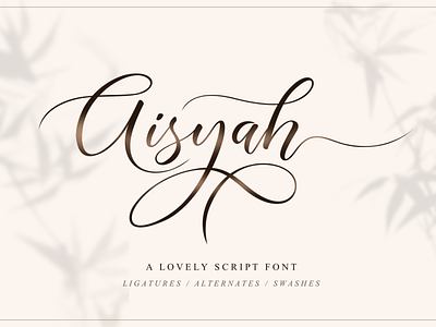Aisyah | Lovely Script branding design fonts
