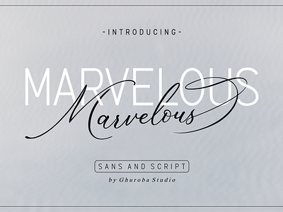 The Marvelous Font Duo branding business card design fonts invitation logo typeface typography