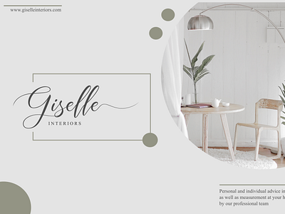 Giselle Interiors | Aisyah Lovely Script branding design fonts logo script