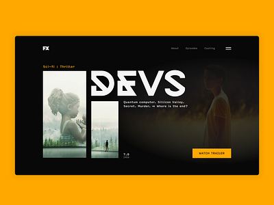 DEVS TV Series Promo Page Design