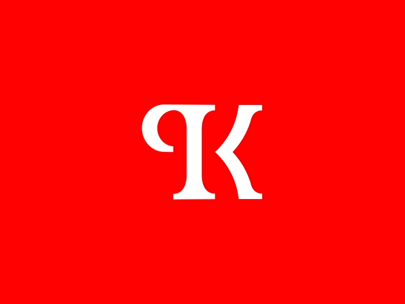 Logo “P+K” branding icon k logo logotype mark monogram motion p