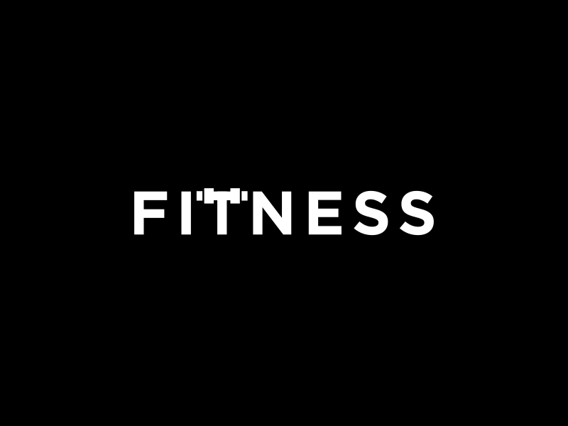 fitness brand creative fit fitness icon logo logotype mark minimal simple type typography