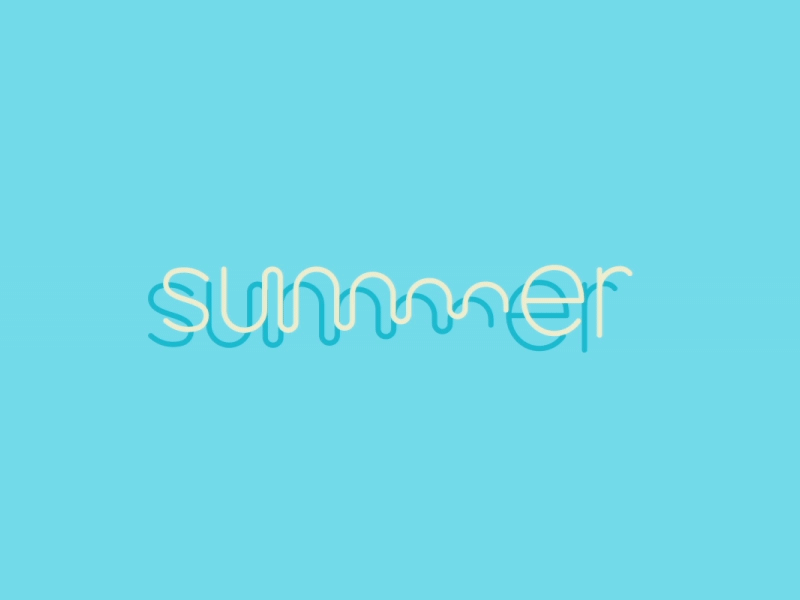 s u m m e r beach brand creative logo logotype mark minimal icon simple summer sun type typography waves