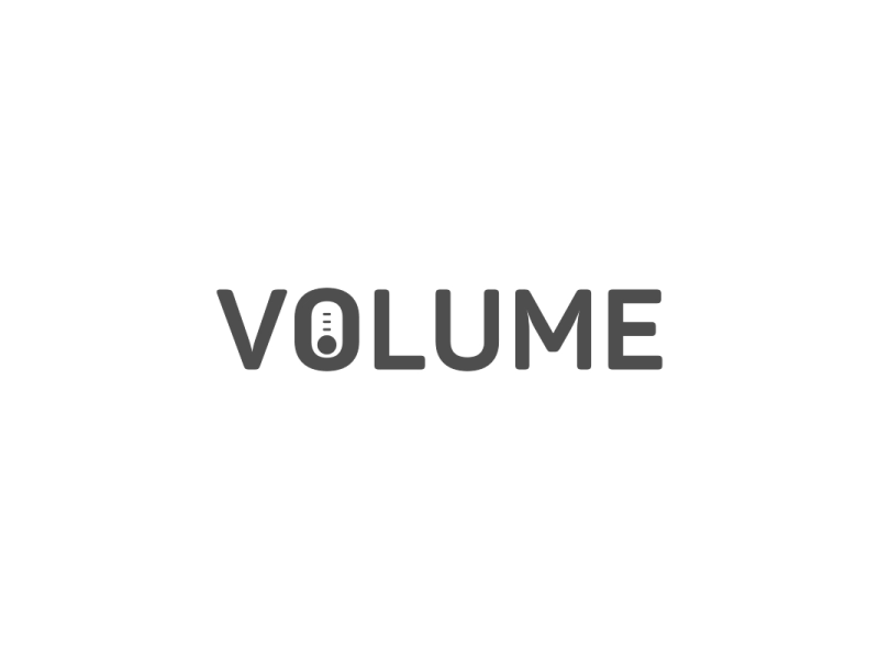 VOLUME brand creative icon logo logotype mark minimal motion animation simple sound type typography volume