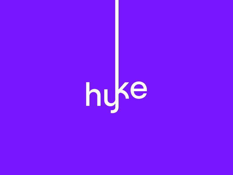 hyke brand branding creative hike hyke logo logotype minimal simple trade mark