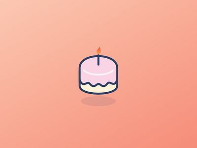 Everyday There's Cake birthday cake flat illustration sweets