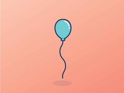Life's a Party! balloon birthday flat illustration party