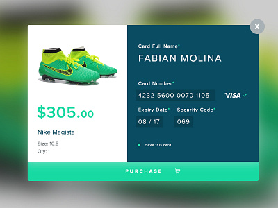 Task 02 - Product Card credit card daily 100 dailyui purchase transaction ui