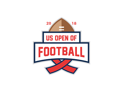 US Open of Football Logo ball field flag foot football logo post sports yards
