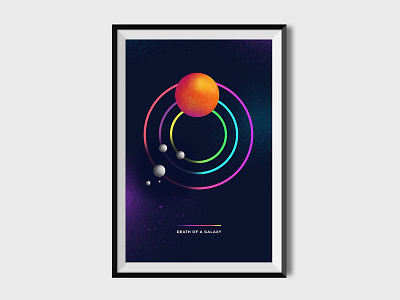 Death of a galaxy galaxy gradients illustration planets solar system space space art