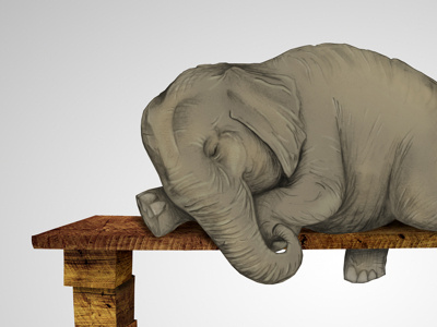 Elephant drawing elephant illustration sleep strong wood