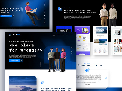 Nicarao Agency Website agency blue nicaragua nicarao visual design web design website