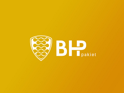 BHP Health & Safety bhp health identity logo orange safety shield