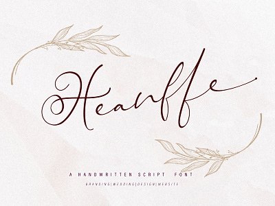 Heanffe calligraphy design font family fonts handwritten illustration script signature typography