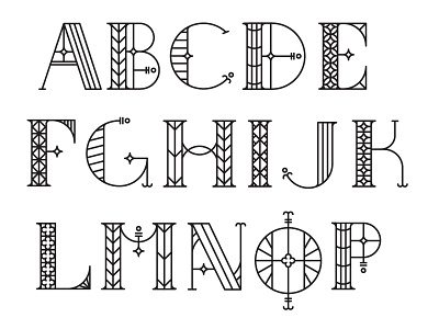 Notre Dame Rose Window Font circles lines notre dame rose window font serifs stained glass sydney goldstein typography