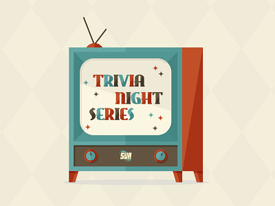 Trivia Night 50s antenna game night retro series show stars television trivia tv vintage