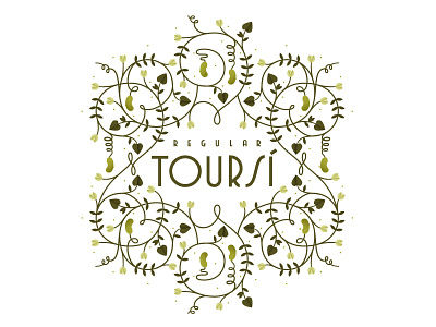 Toursí "Regular" deco elegant fancy flourish flower latin leaf lettering packaging pickle sydney goldstein vine