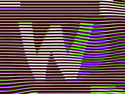 W Exploration lettering line morph type warp