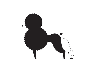 Poodle Poops animal dog icon illustration poodle. dung poop puppy silhouette smelly
