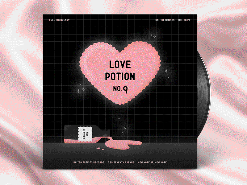 Love Potion heart label love love potion no. 9 number 9 record spilled the clovers valentine