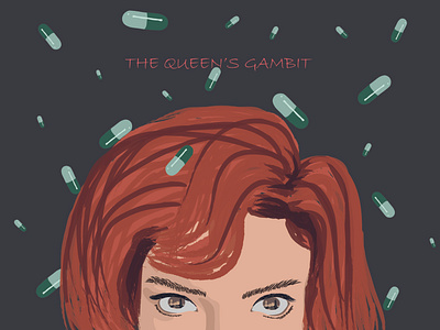 Queen's Gambit Illustration illustration illustration art queens gambit series series art tv series tv shows