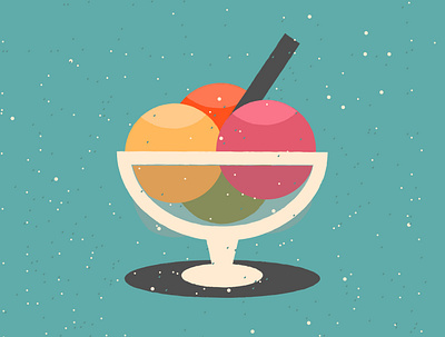 ice cream in a glass ice cream illustration illustration art summer sweet