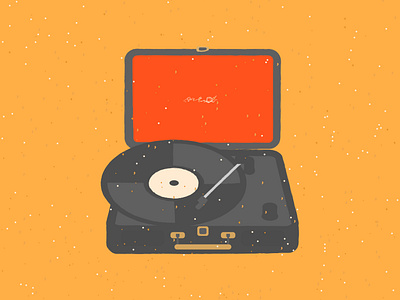 Music Record Player illustration illustration art music music record player record player