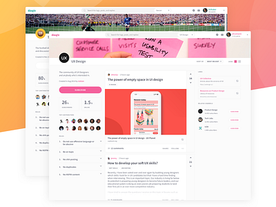 Community Discussion Board Platform by PH Sampaio on Dribbble