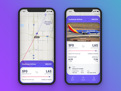 Flight Tracking App app plane ui