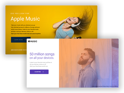 Apple Music landing page