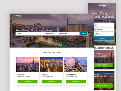Trivago Landing Page