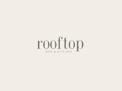 Rooftop bar clean food kitchen logo luxury rooftop sans serif serif