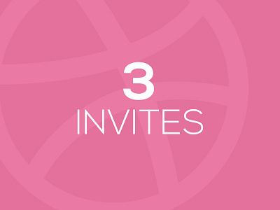 3 Dribbble Invites - Get drafted!