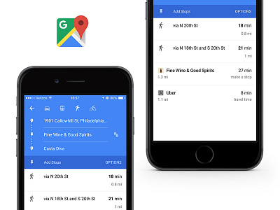 Google Maps "Add Stops" feature google maps ui