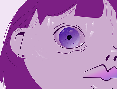 SPACE character characterdesign illustration illustrator purple purple hair vector