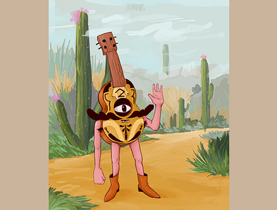 HI cactus character characterdesign illustration photoshop
